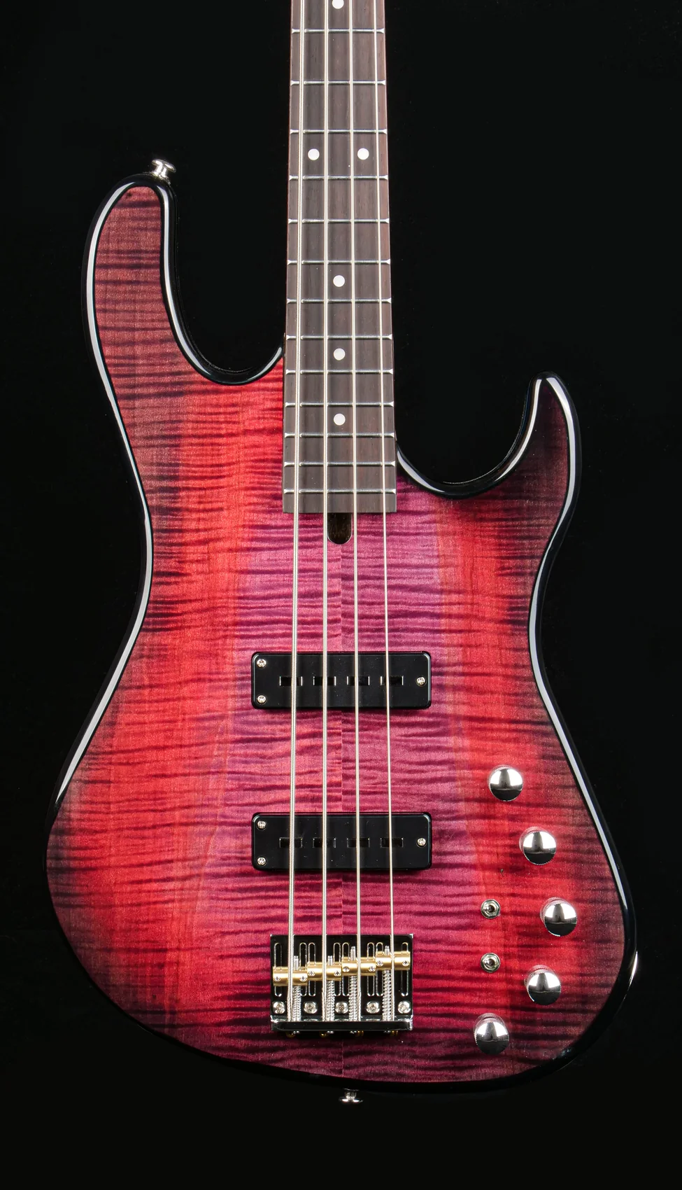 JB421-SMT-OSR in Nebula finish, body and fingerboard view