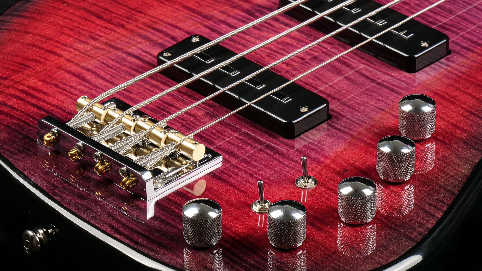 JB421-SMT-OSR in Nebula finish, bridge and hardware detail