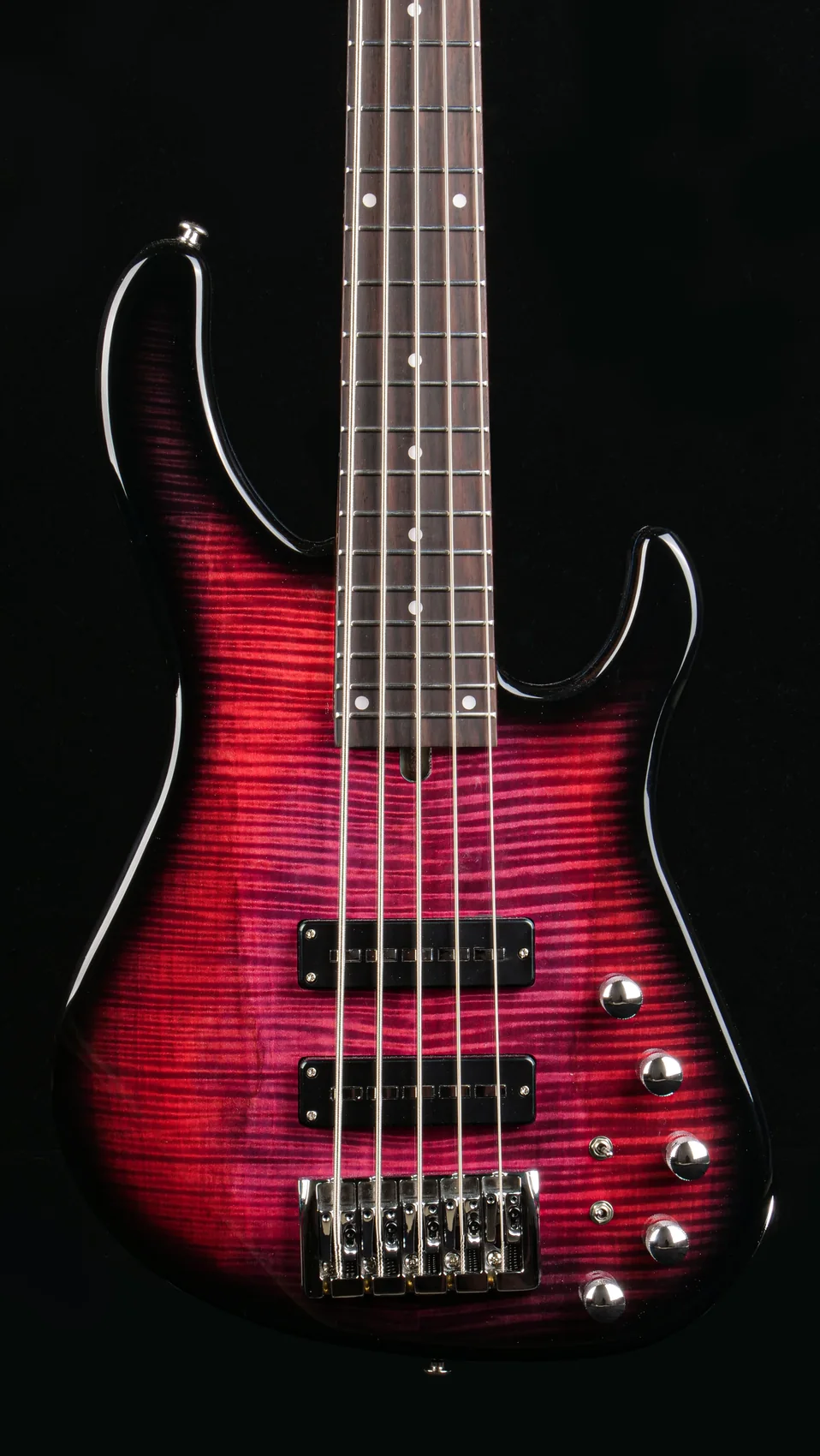JB524-SMT-OSR in Nebula finish, body and fingerboard view