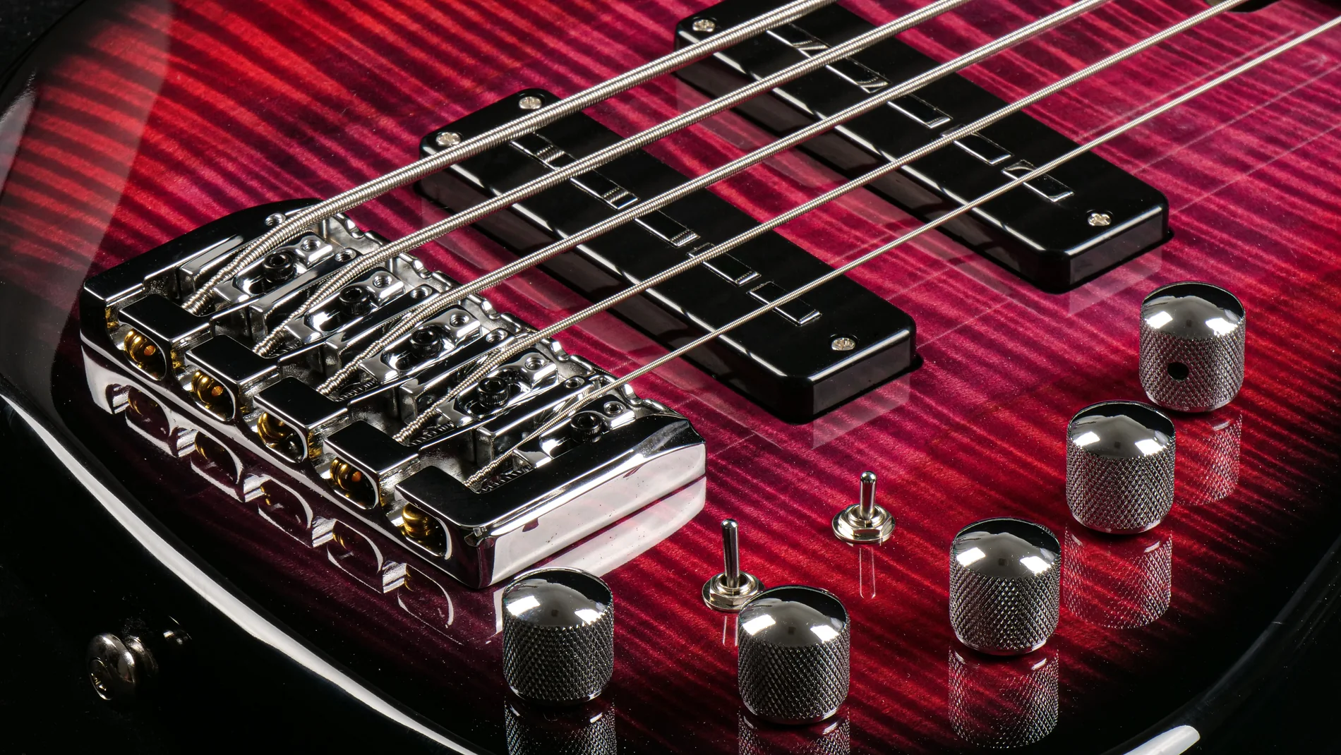 JB524-SMT-OSR in Nebula finish, bridge and hardware detail