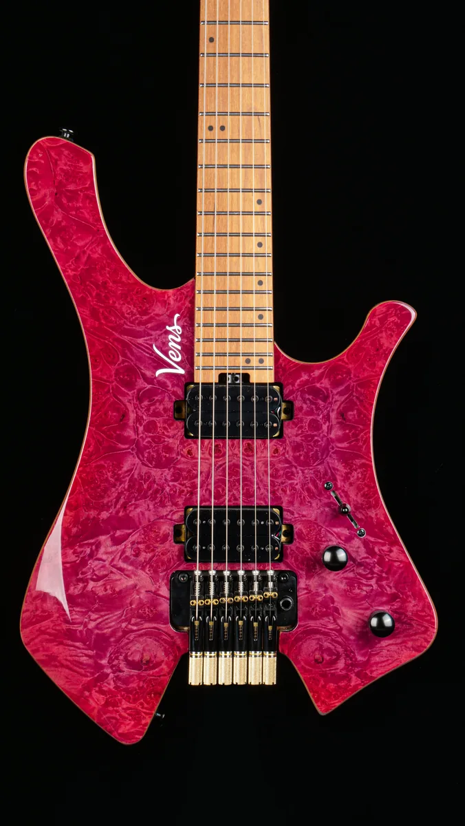 HT24-BM-OR in Sakura Mist finish, body and fingerboard view