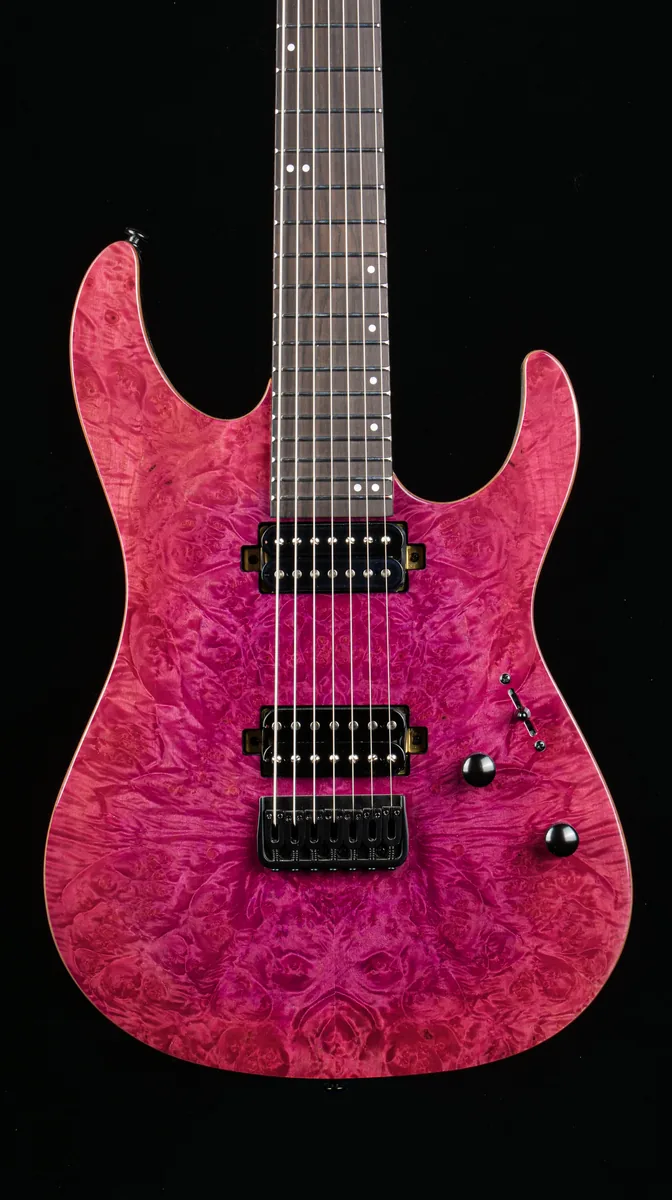 ST247-BM-OR in Sakura Mist finish, body and fingerboard view
